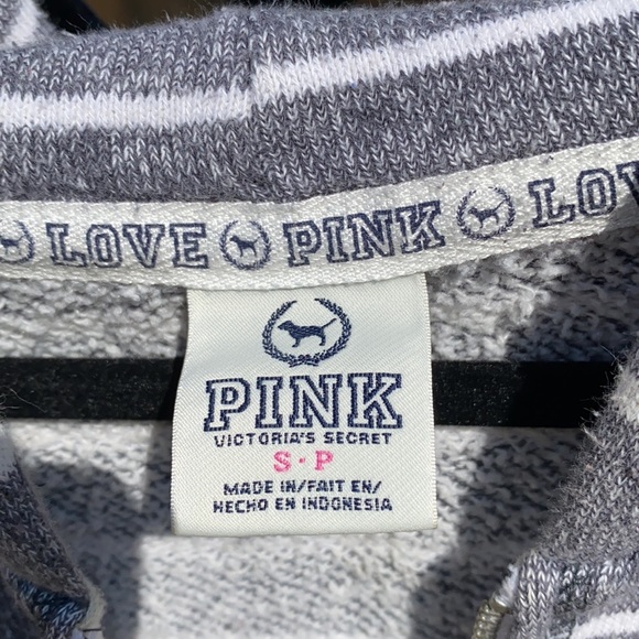 Pink Victoria Secret Zip Up Sweatshirt Hoodie SzSP - Picture 4 of 8